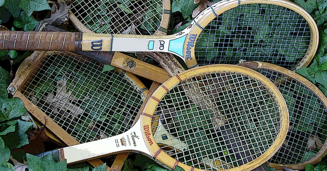 Collage Racquets Poster Outlin